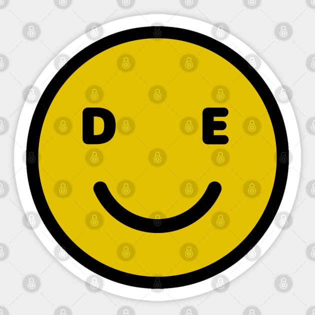 Delaware State Smiley face Sticker by goodwordsco